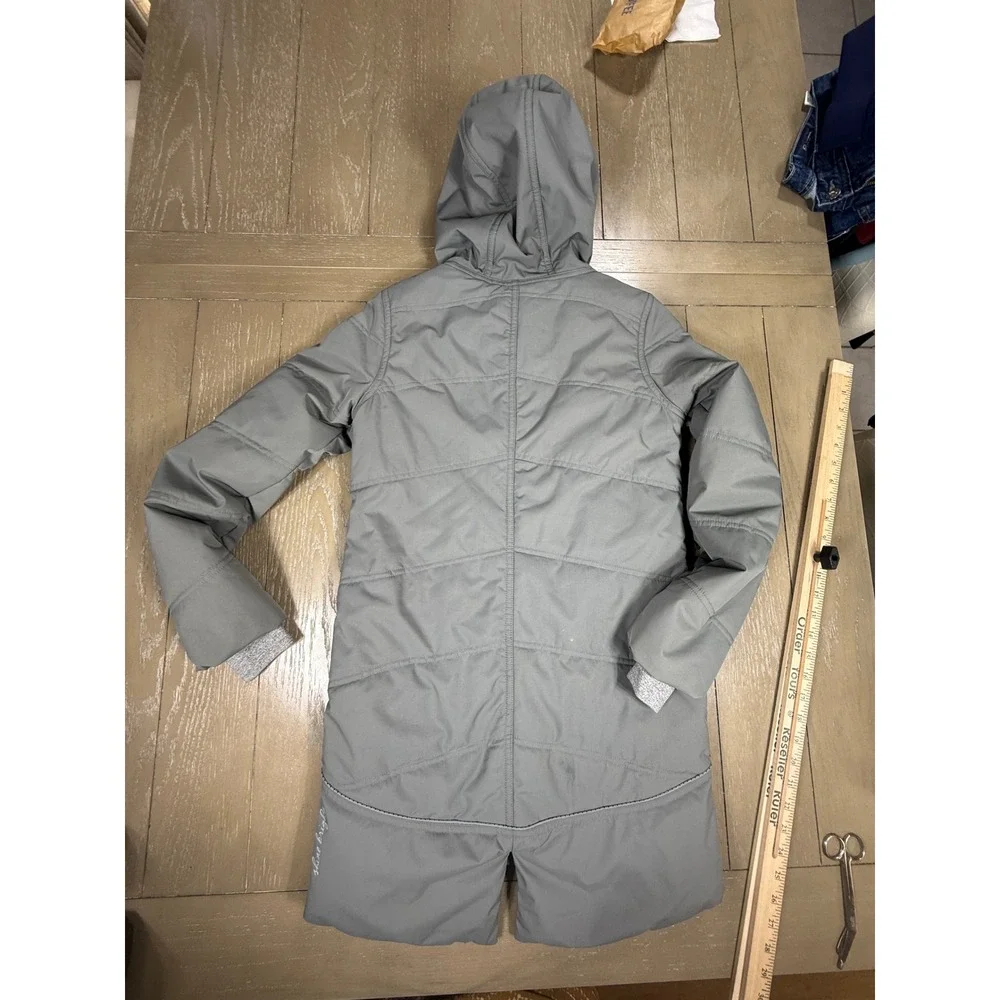 Ivivva Parka Kids Size 10 Gray Insulated Hooded Puffer Jacket